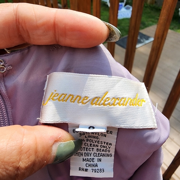 Jeanne Alesander Elegant Lavender Sleeveless Formal Dress Size 8 - Picture 4 of 12